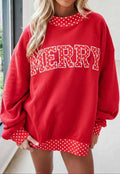 Merry Polka Mock Neck