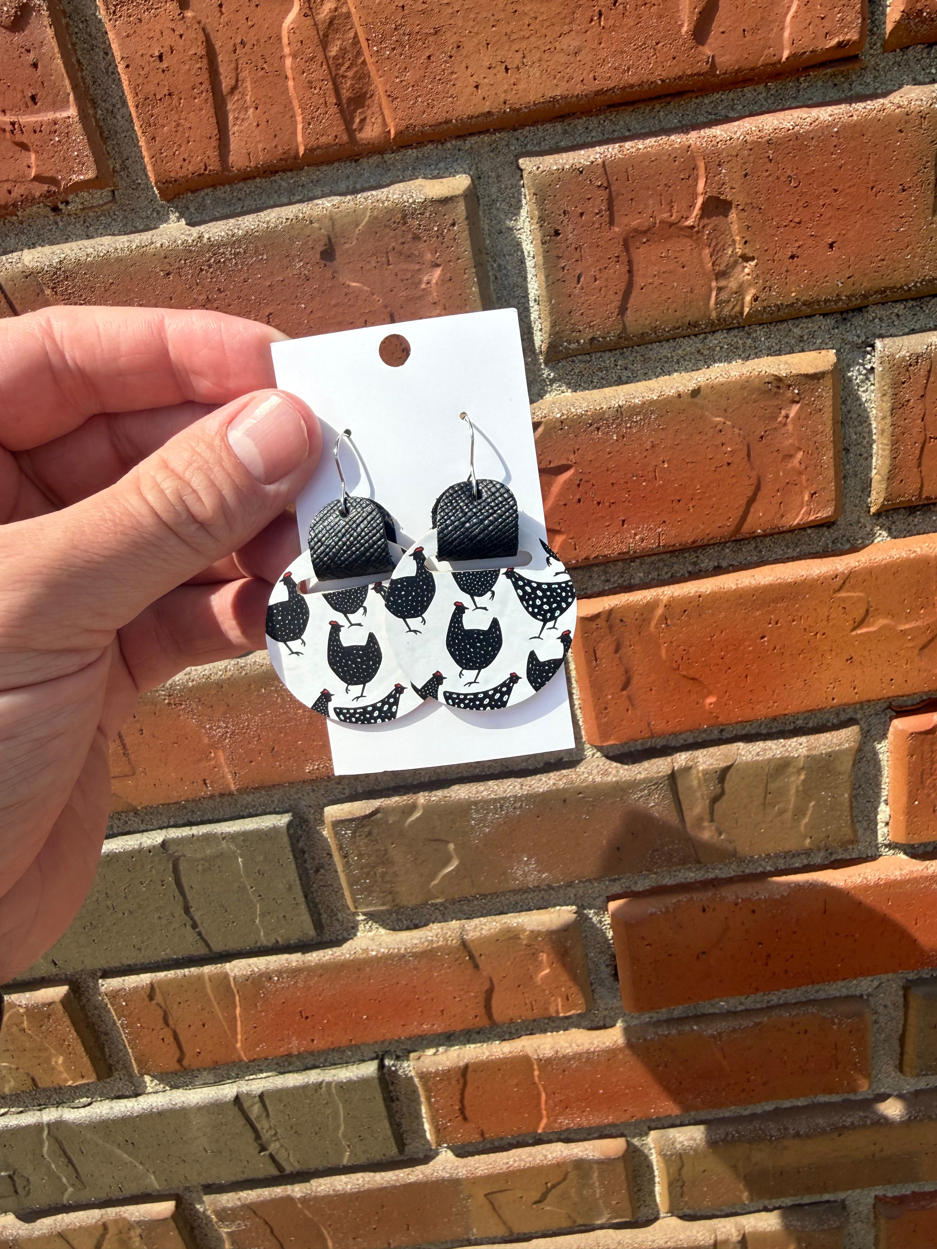 Chicken earrings