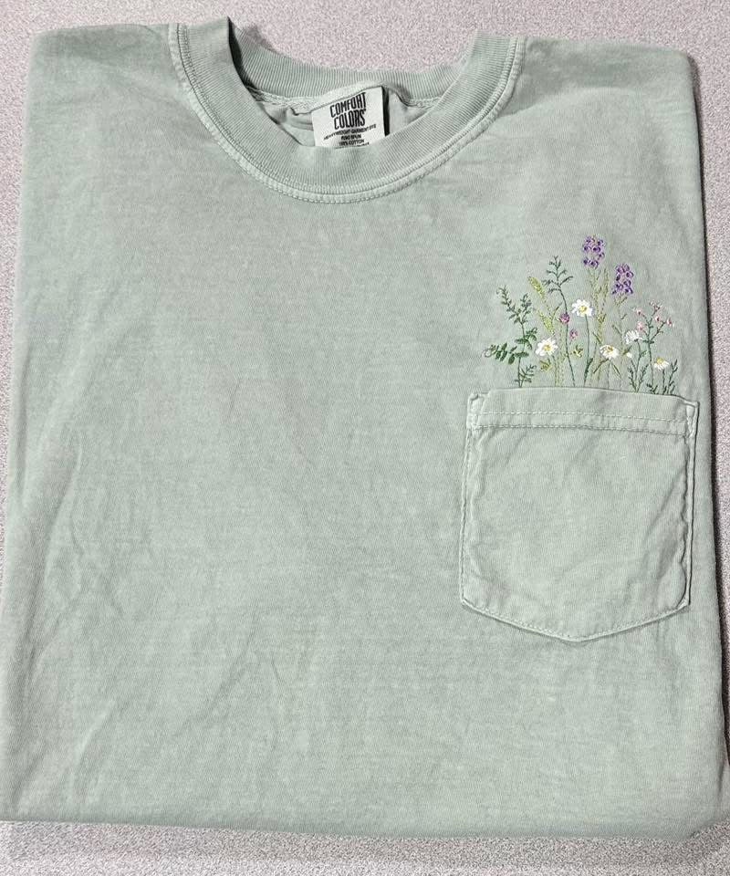 Wild flower pocket tee