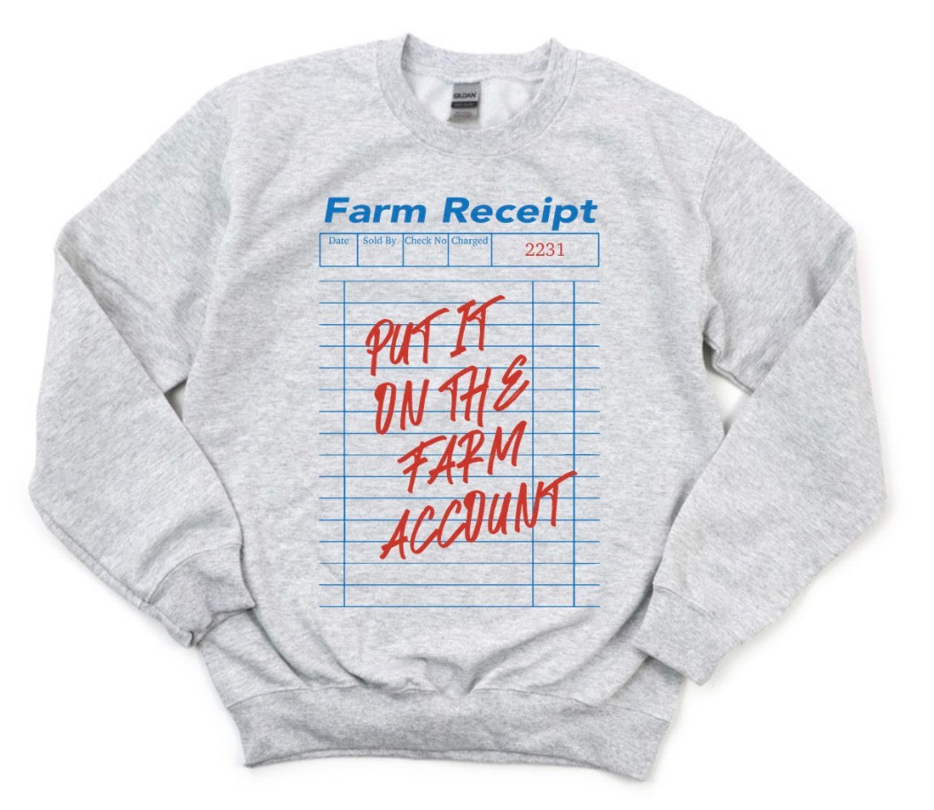 Put it on the farm account