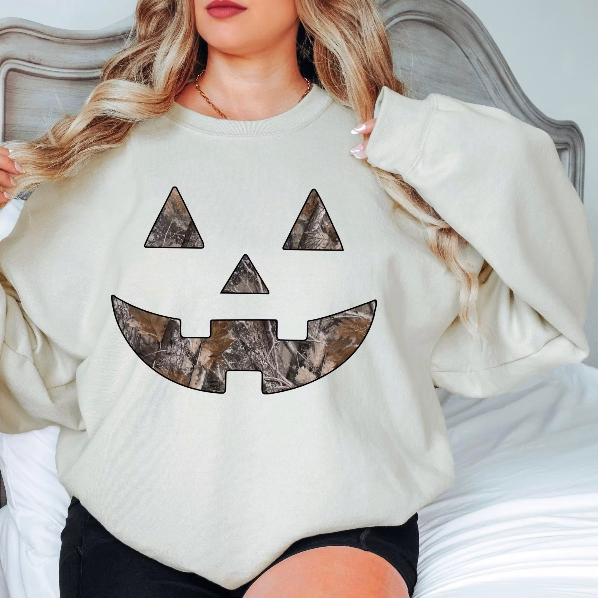 Camo Pumpkin Face