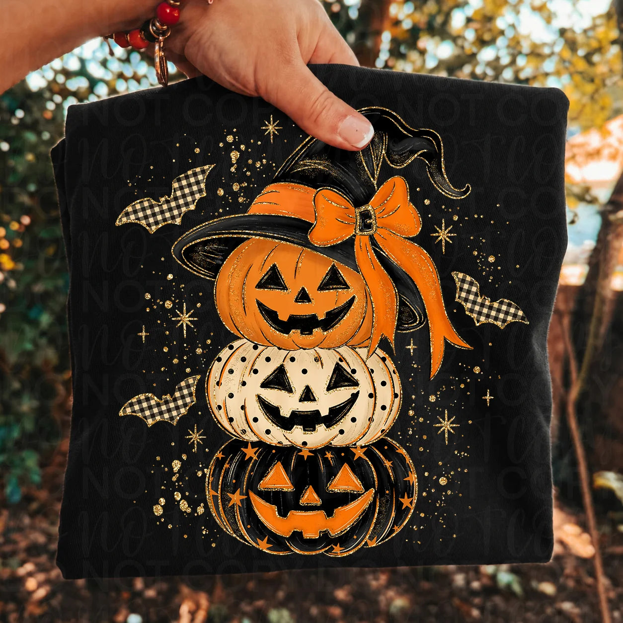 Stacked pumpkins